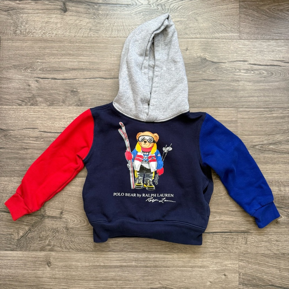 Polo Ralph Lauren Ski Polo Bear Hoodie Sweater 4 / 4T Kids Toddler Boys